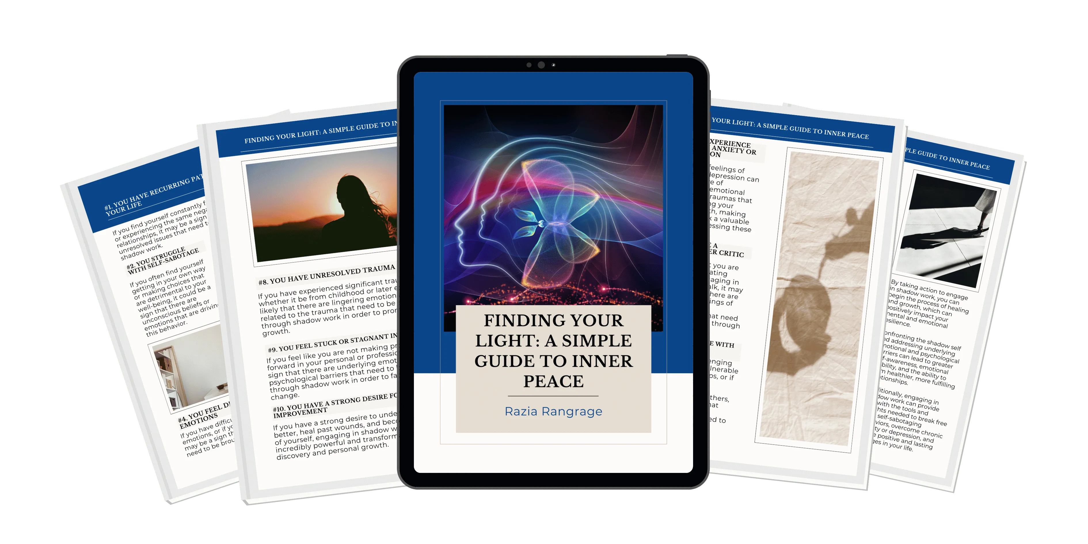 Pages from Finding Your Light: A Simple Guide to Inner Peace by Razia Rangrage